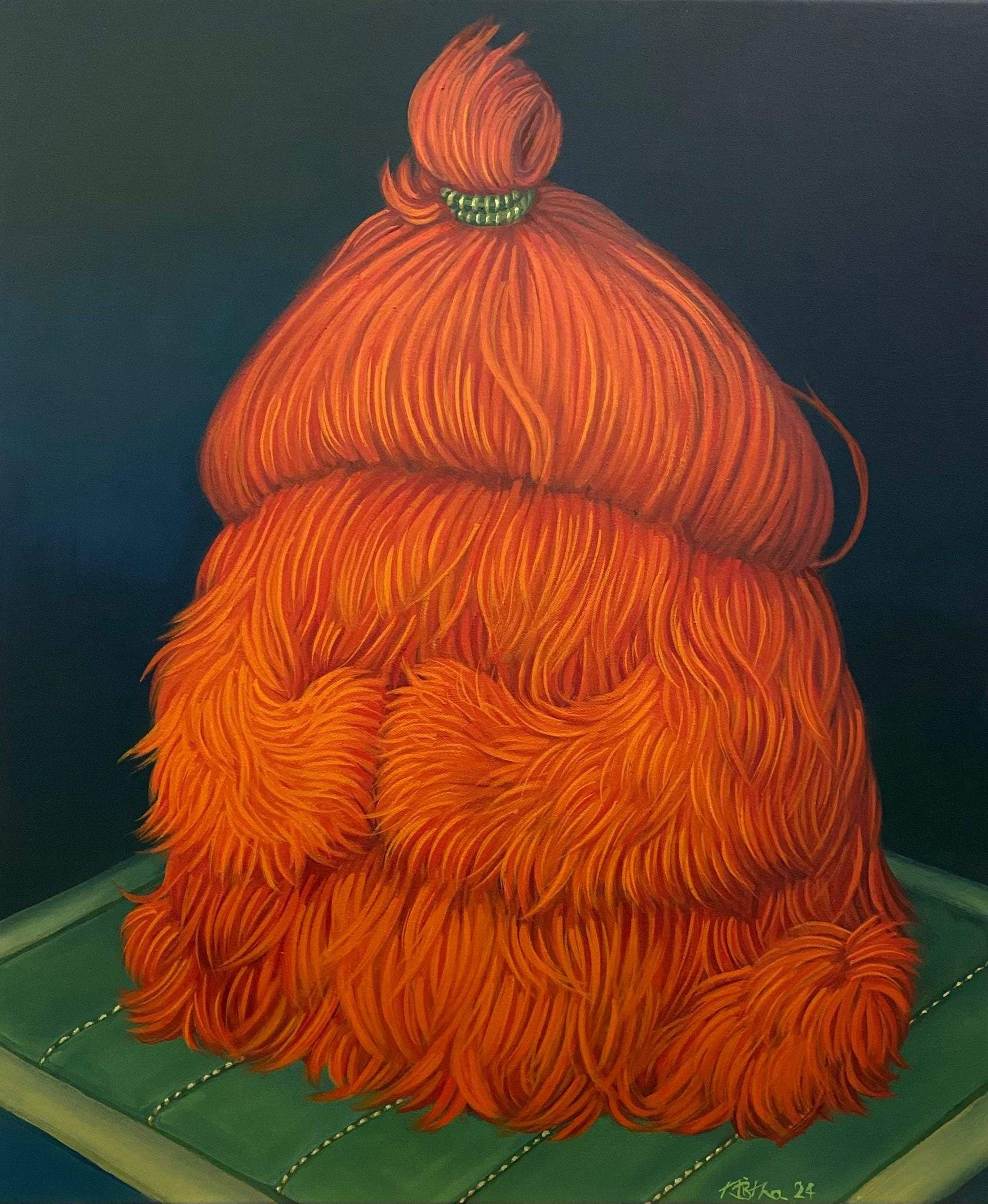 Tabitha Rub "Zen Bun", painting, egg tempera on canvas